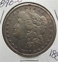 1890-O Morgan silver dollar.