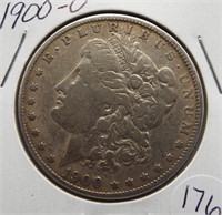 1900-O Morgan silver dollar.