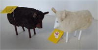 (2) Navajo handcrafted miniature sheep (One is