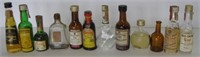 (12) Vintage small liquor bottles (Some with