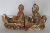 1940's? Native American stone carved bookends.