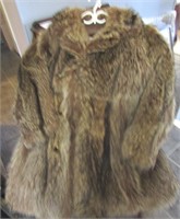 3/4 Length Raccoon Fur Coat