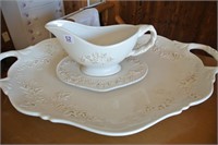 Large Platter with Gravy Boat