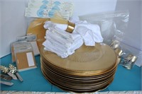 Gold and White Table Settings