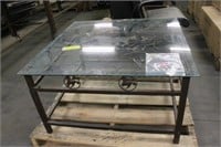 Wrought Iron Horse Table 36"x36"x20"
