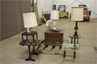 (5) End Tables and (5) Lamps