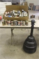 Vintage Beer Cans, Miller Sign, and Ash Tray