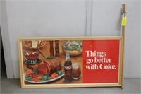 Coke Flange Framed Sign