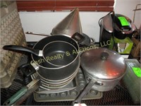 LOT OF COOKING POTS AND PANS