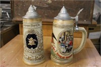 (2) Vintage Budweiser Steins