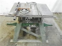 Beaver table saw, on shop built stand, 1/2 hp