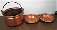 Copper Pot and Strainers