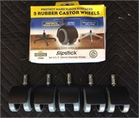 Slipstick Set of 5 Rubber Caster Wheels