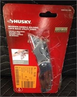 Husky Wooden Handled Lock Back Utility Knife