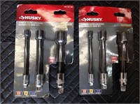 Qty 2 Husky 3pc Socket Locking Extension Sets