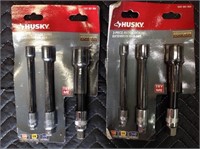 Qty 2 Husky 3pc Socket Locking Extension Sets