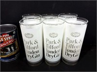 6 verres Park & Tilford London Dry Gin