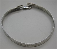 Sterling Silver Men's Herringbone Bracelet