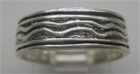 Sterling Silver Wave Band Ring