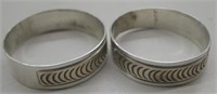 2 - S/S & Gold Filled Native American Rings