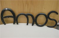 Hand Crafted "AMOS" Horseshoe Wall Hanging