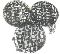 Set Of 3 Metal Double Hanging Baskets