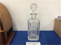 ETCHED CRYSTAL DECANTER WITH STOPPER