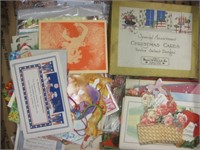 Box Lot Of Vintage Christmas Cards