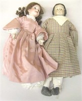 Set of 2 Dolls -  1 Porcelain & 1 Celluloid?