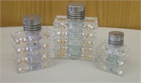 1950s Art Deco 3 Bottle Perfume Set