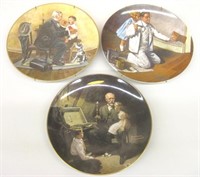 Set Of 3 Norman Rockwell Collector's Plates