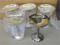 5 Rogers Silver Plate Champagne Goblets - Spain