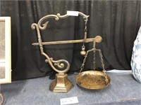BRONZE TONED VICTORIAN STYLED SCALE, FOR