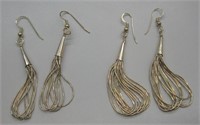 Two Pair - 5 & 10-Strand Gold Filled Earrings