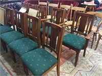 8 VICTORIAN STYLE PINE DINING CHAIRS