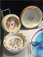 3 X VINTAGE CHILDRENS BOWLS