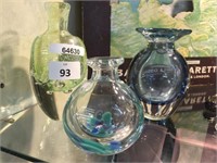 3 X ART GLASS VASES