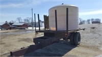 1500 gallon poly tank on trailer