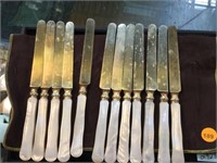 MOTHER OF PEARL HANDLED BUTTER KNIVES