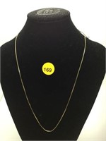 14K YELLOW GOLD BOX LINK CHAIN NECKLACE - 20"