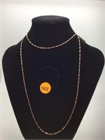 14K YELLOW GOLD "TWIST" CHAIN NECKLACE - 32"