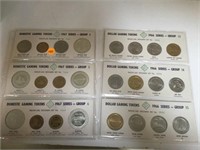 2 PAGES OF 1966 & 1967 DOMESTIC GAMING TOKENS - PR
