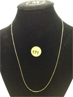 14K YELLOW GOLD CHAIN LINK NECKLACE - 18"