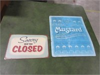 Two Tin Signs