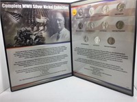 FOLDER WITH COMPLETE WWII SILVER NICKEL COLLECTION