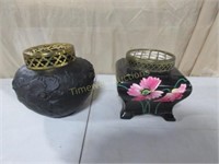 Black Amethyst Vase & Falconware Vase