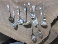 Sterling Silver Spoons, etc, 221.3g