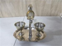 Cruet with Sterling  Silver Spoons