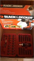 Black & Decker 12volt Cordless Drill, Bit Set