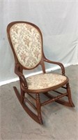 Gorgeous Solid Wood Needlepoint Rocker Chair - S12